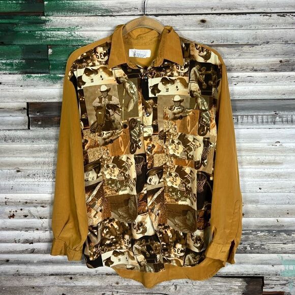 Vintage Hollywood Button Up Shirt - Picture 1 of 8
